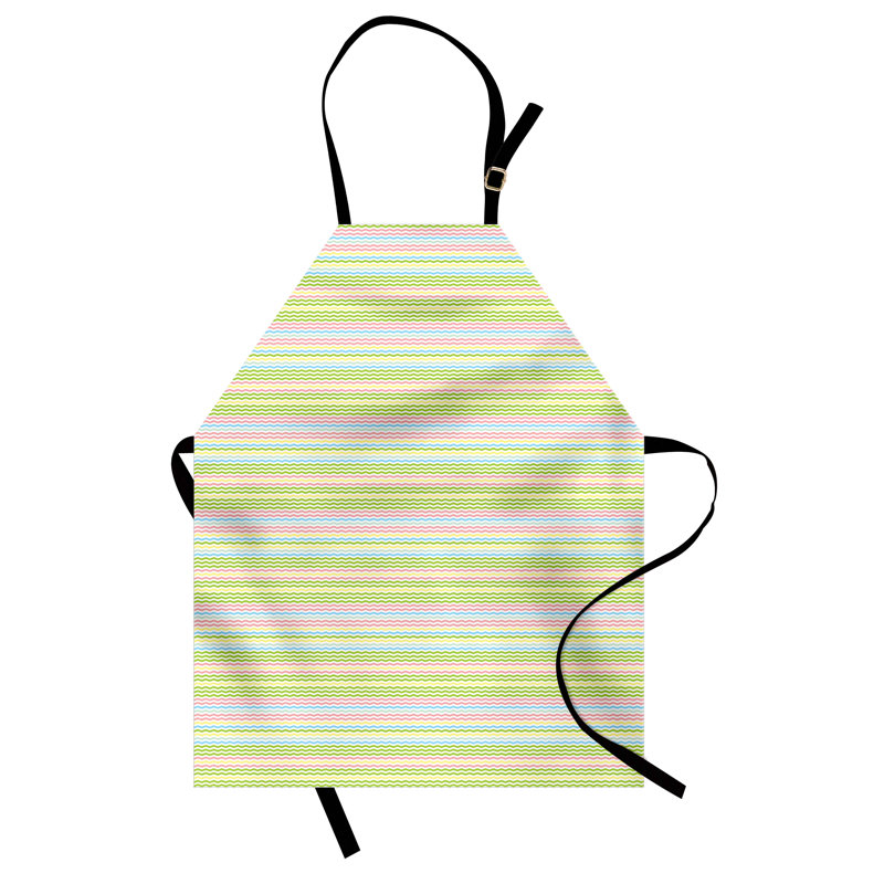 Multicolore Bungalow jaune et vert tablier unisexe