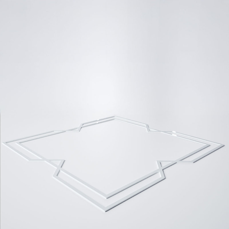 Panneaux muraux décoratifs en acrylique Fleming, grand, l 23 3/8 po x H 23 3/8 po x T 1/8 po, blanc, Blanc