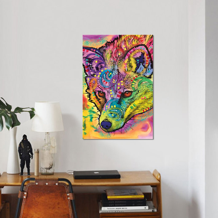 «Sly As a Fox», impression sur toile, H 40 po x l 26 po x P 1,5 po, Pas de tapis, Toile tendue