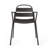 Matte Black Iron Bistro With A Comfortable Armrest For Outdoor Relaxing An Open Slat Comfort
