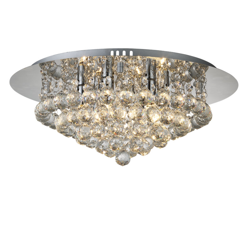 Marley Flush Mount With Crystal Droplets