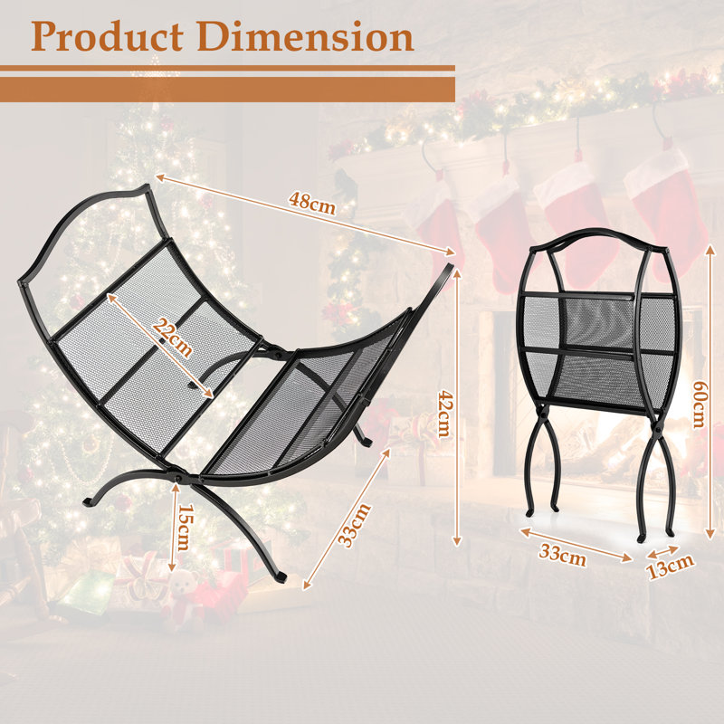 Alvaretta 42cm W Metal Log Rack