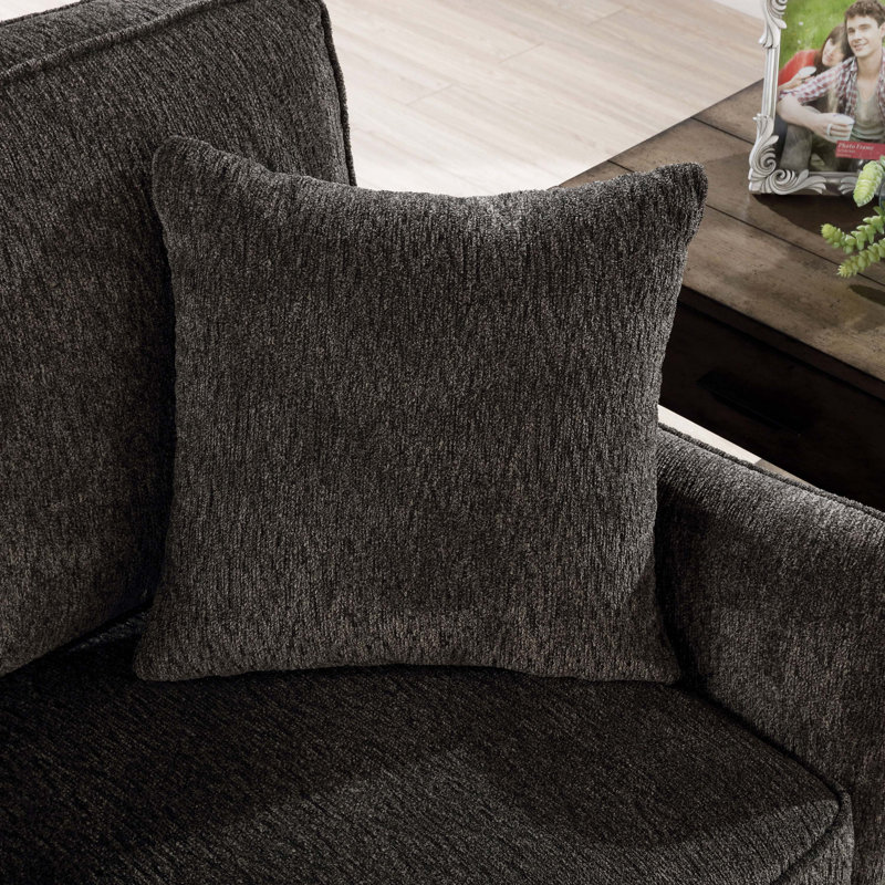 Upholstered 50.5'' Loveseat, Dark Gray