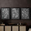 Graphic Foliage III - Toile tendue avec châssis sur mesure - 3 pièces