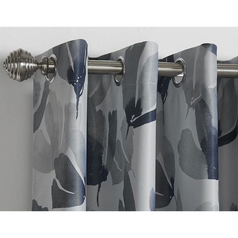 Ontario Amsterdam Eyelet Curtains, Charcoal, 168cm Width x 183cm Drop