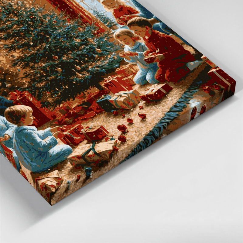 «Christmas Christmas Morning», art mural sur toile, H 11 po x l 14 po