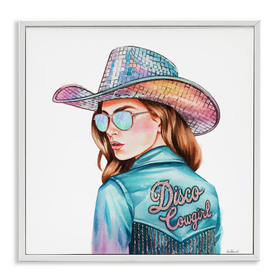 Portrait de cow-boy disco, estampe numérique, design par Amanda Greenwood