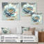 «Chic Blue Blooming Flower IV - Floral», reproduction sur toile encadrée-1429536444-1429536384