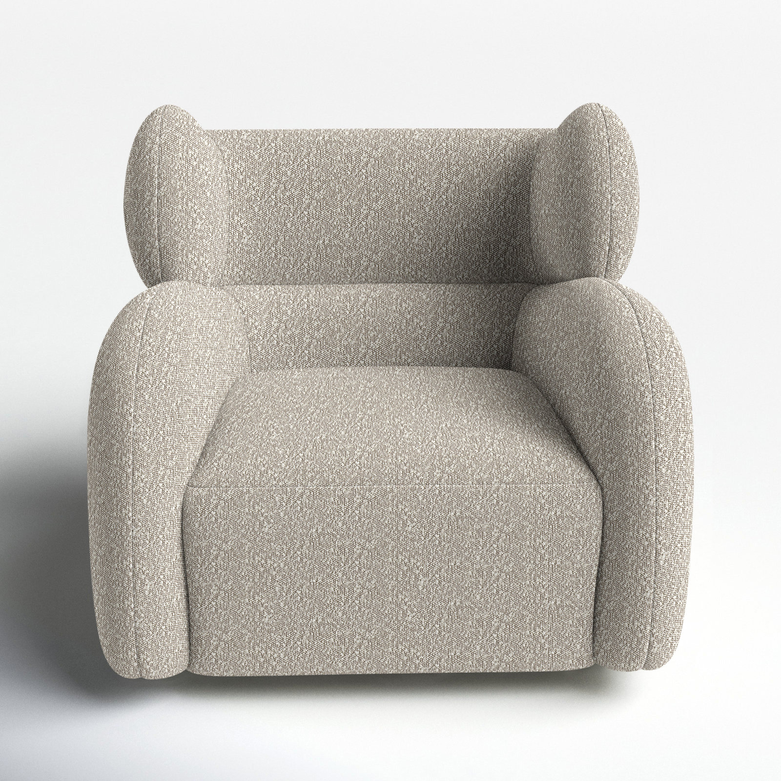 Pablo 36" W Swivel Armchair, Beige Boucle 1168-012