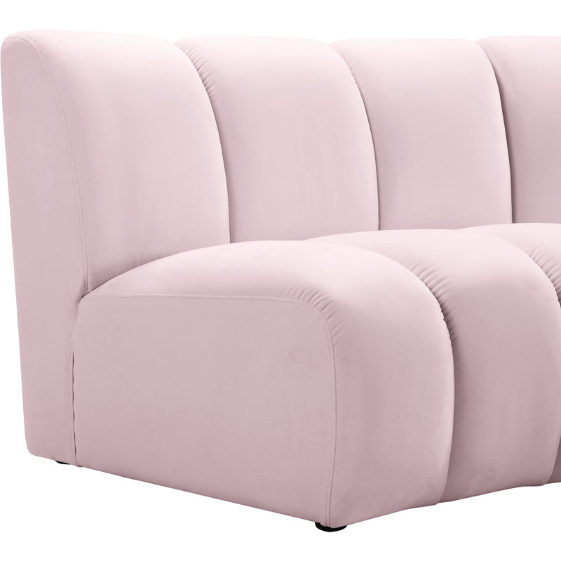 Dabir Velvet Slipper Chair, Pink Velvet