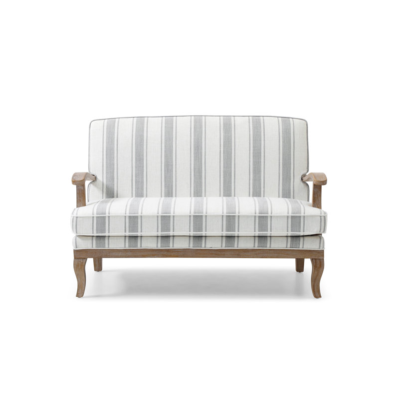 Avis 2 Seater Linen Loveseat, Striped