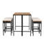 5 Ensemble de patio extérieur : Table et tabourets en bois avec coussins, pliables, imperméables, antirouille, marron : antidérapants, résistants aux intempéries, antirouille, gain de place.