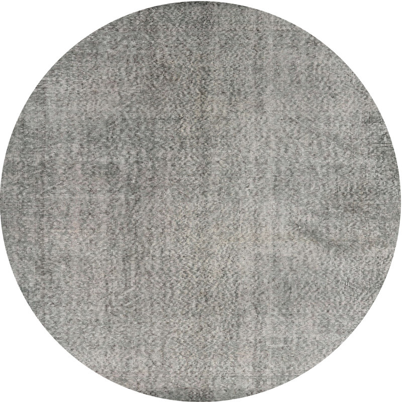 Tapis oriental multicolore tissé à la machine Oriental, Rond 8 pi