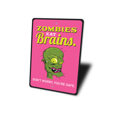 Signe de zombies «Eat Brains»