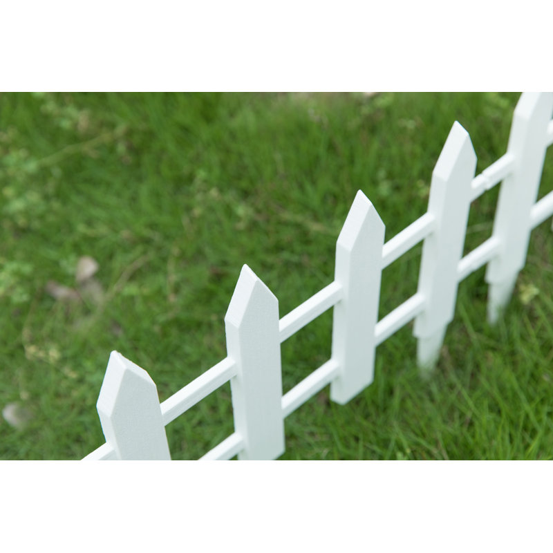 White Vinyl Garden Picket Fence Panel, 12 x 21.75 Inches