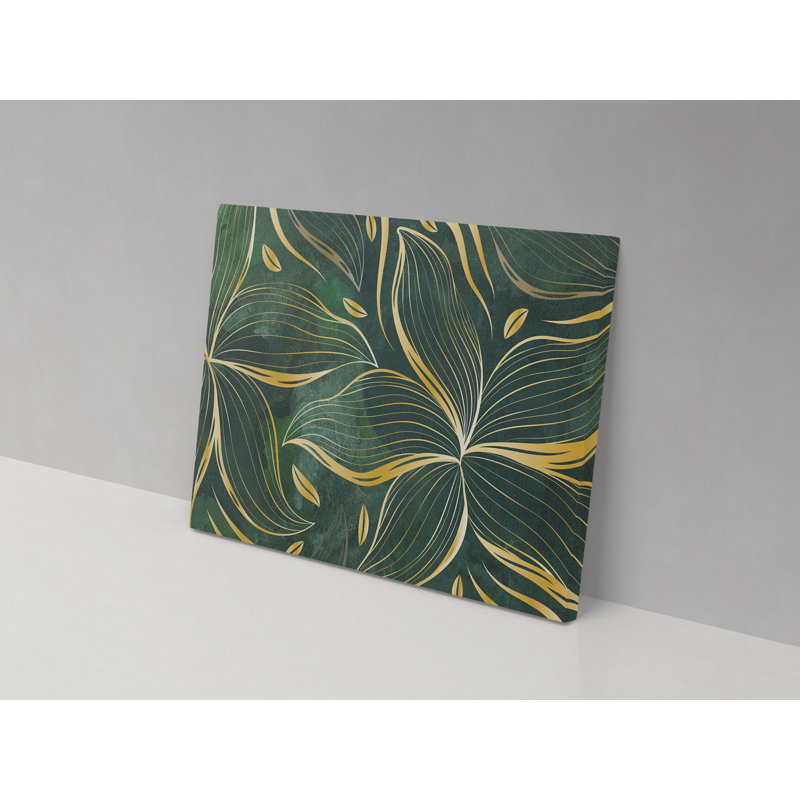Golden Petals - Wrapped Canvas Painting, 67cm H x 102cm W x 4cm D