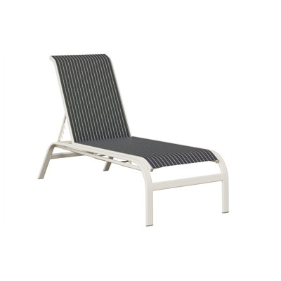 Chaise longue sans accoudoirs en aluminium blanc mat Coakley