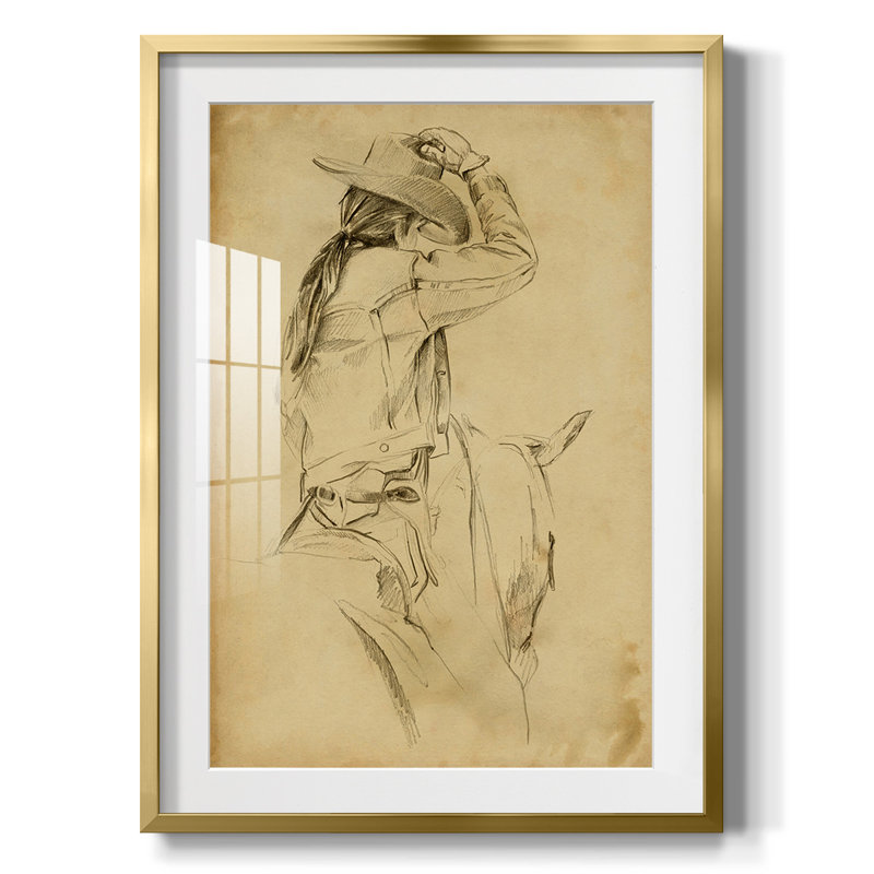Impression tropicale encadrée II, Papier avec cadre doré, Blanc