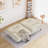 65” Futon multi-person sofa that can be converted into bed with adjustable back and ends-719449032