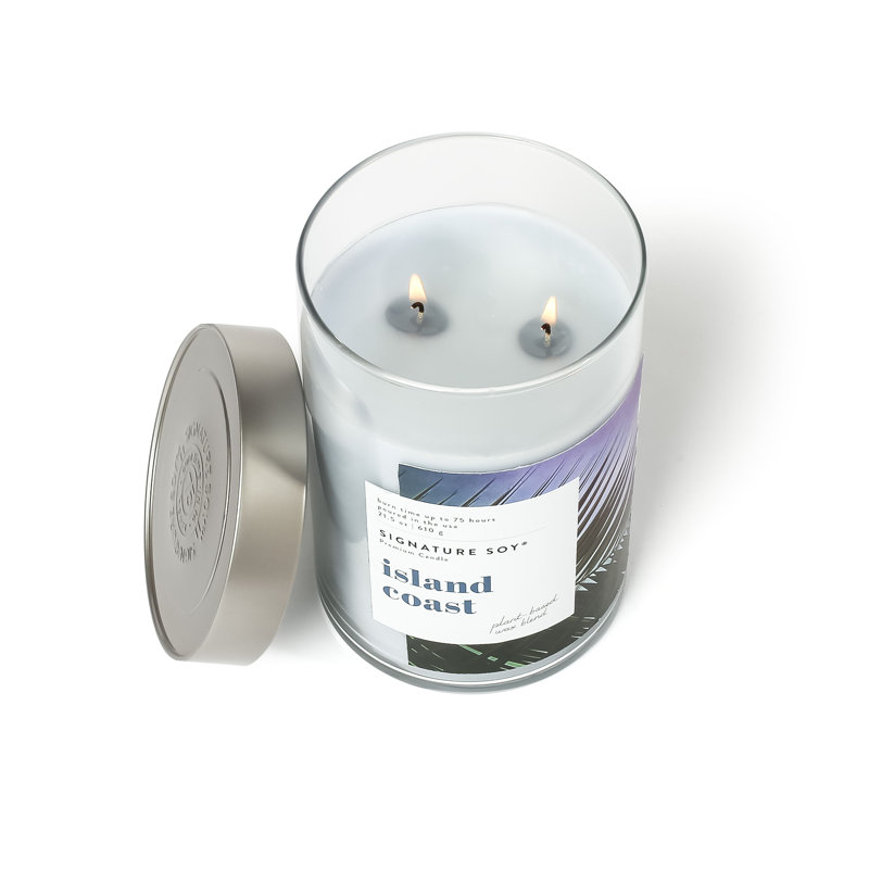 Bougie parfumée Signature Soy Lidded Island Coast, Pot de 21 oz