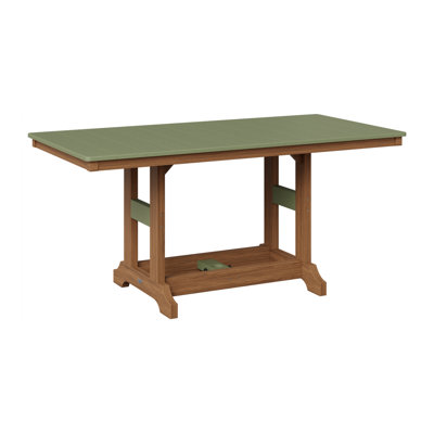 Table de salle à manger à hauteur de comptoir rectangulaire de 66 po Berlin Gardens Garden Classic