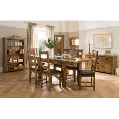 Rayleigh 6 - Person Extendable Solid Oak Dining Set