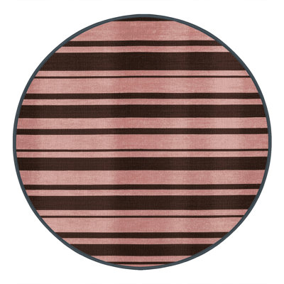 Tapis noir à rayures horizontales lavable à la machine