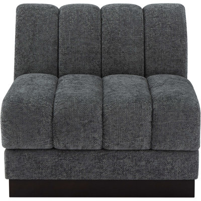 Quinn Chenille Fabric Armless Chair