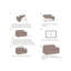 Polyester Box Cushion Sofa Slipcover