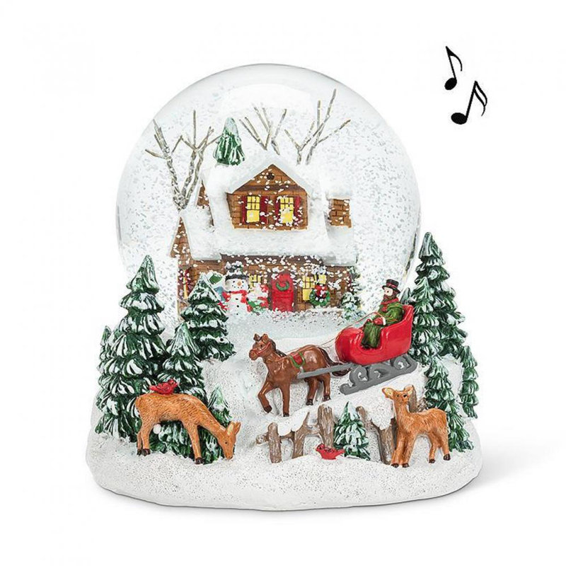 Boule à neige Village avec musique