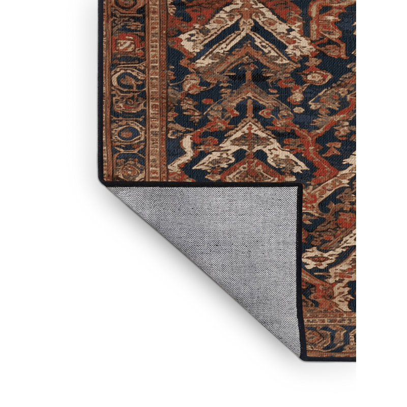 Tapis brun lavable à la machine, Rond 7 pi