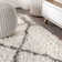 Cantera Shag Plush Tassel Moroccan Geometric Trellis Ivory/Gray Rug
