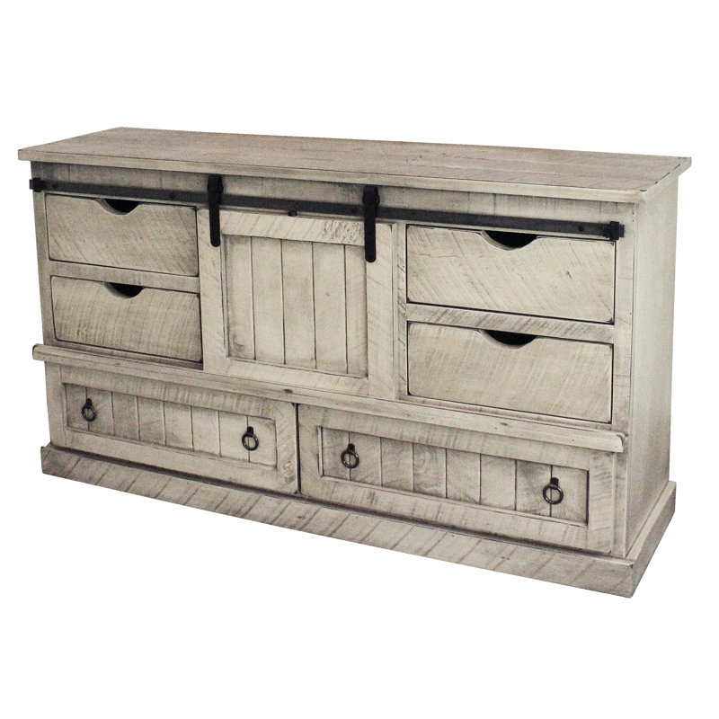 Commode combinée 6 tiroirs Winsome, Rustique Dela Verria