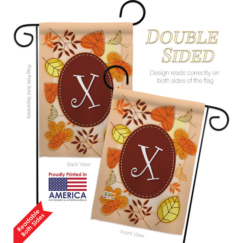 Double Sided 18.5'' H x 13'' W Polyester Flag Set, X