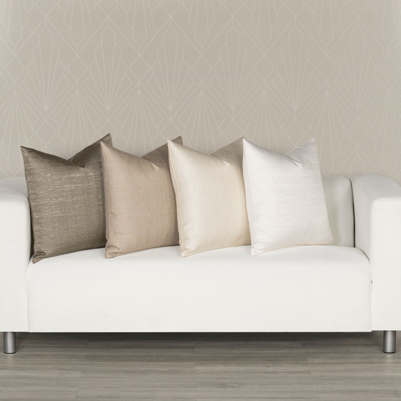 The Great Gatsby Linen Weave Throw Pillow Throw, Taupe, 29" x 29"