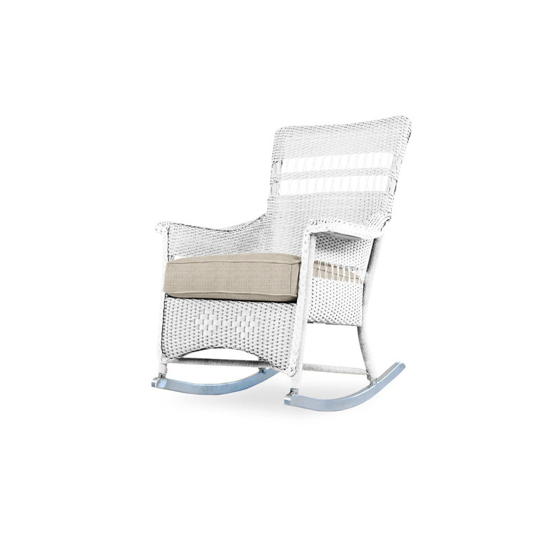 Nantucket Outdoor Rocker Chair, Beach Natural, White