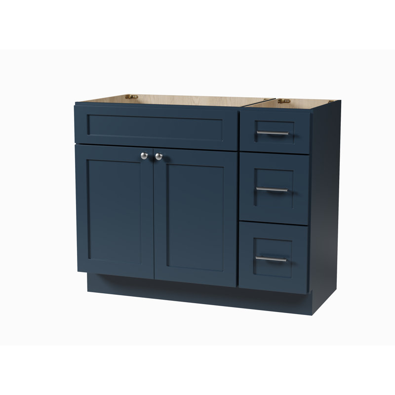 Disar 42" Single Bathroom Vanity Base Only, Blue