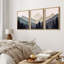 Sun Mountain Landscape "Abstract Neutral Forest Artwork, Simple Modern Minimalist Wall Pictures, Large Framed Canvas Giclee Print 3 Pieces Wall Art"-75848174-75848177-119460501