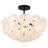 Audrey 4-Light Matte Black Semi-Flush Mount