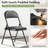 4 Pack Black Padded Folding Chairs 350lbs, PU Leather Folding Chairs for Events, Weddings & Parties-1882708333