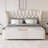Upholstered Bed Frame With Tufted Wingback Headboard-107788506