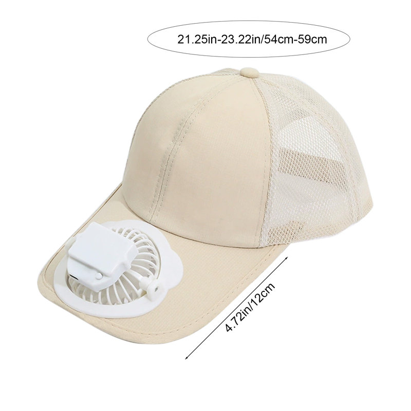 Capuchon de ventilateur de voyage avec écran solaire Kondieu, Beige