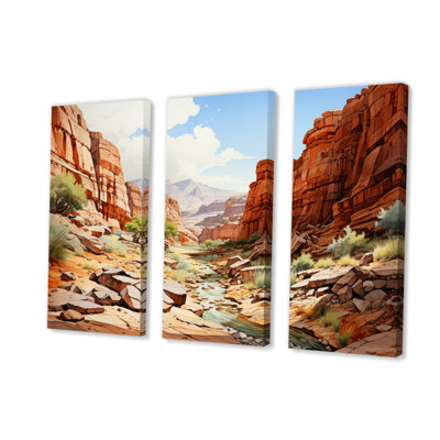 Ensemble de salon d'art mural Canyon Symphony - Paysages