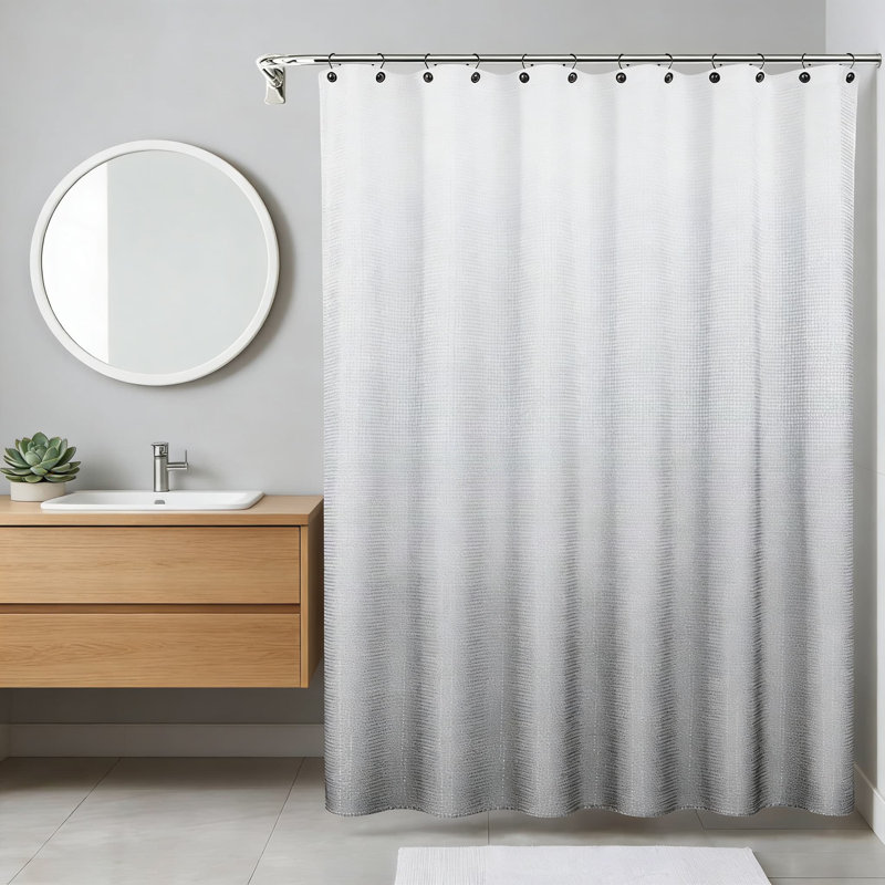 Rideau de douche Waffle Weave, Gris