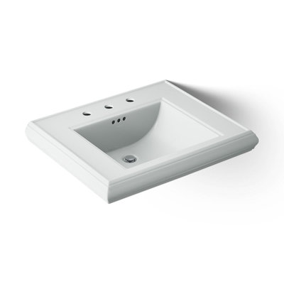 Memoirs Rectangular Pedestal Bathroom Sink with Overflow