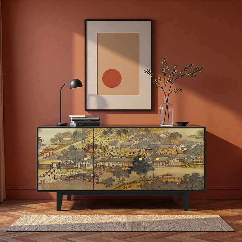 Buffet rétro de style minimaliste haut de gamme, Noir