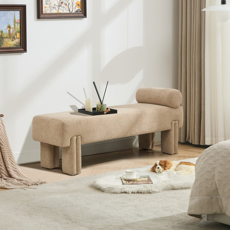 Banc de chambre rembourré 59,4 po Bulwell, Brun