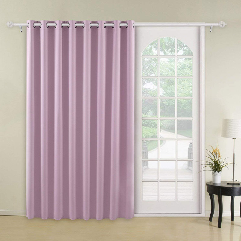Cassandry Room Darkening Curtain Single Panel, 80" W x 84" L, Lavender