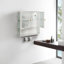 Armoire murale moderne 23,62 po à deux portes avec rangement fermé à deux niveaux