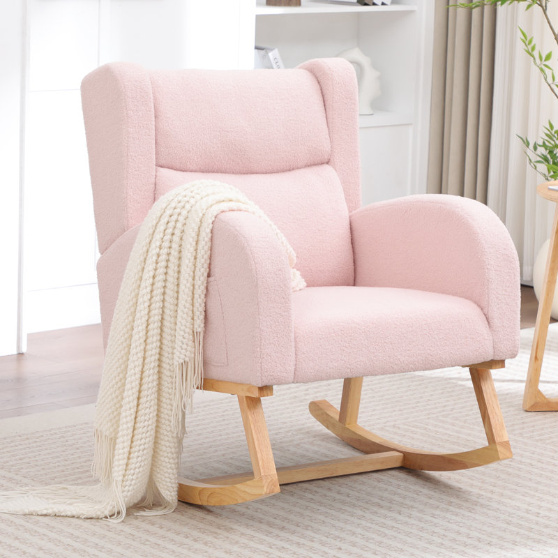 Chaise berçante en bois de qualité supérieure | Décoration de salon, Teddy pink